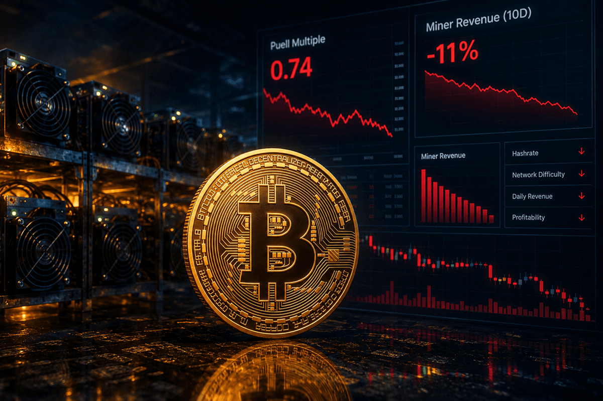 کاهش شاخص Puell Multiple بیت‌کوین به 0.74 با کاهش درآمد ماینرها
