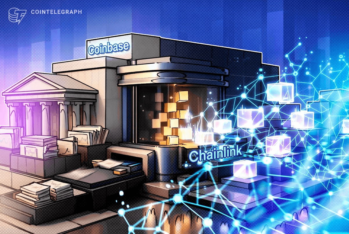 عرضه سهام توکنیزه شده Coinbase در بیس همراه با قیمتدی feeds chainlink